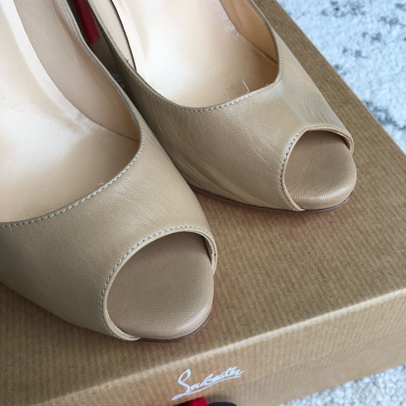 Christian Louboutin Nude Natural Flo Pumps Shoes - Picture 7 of 8